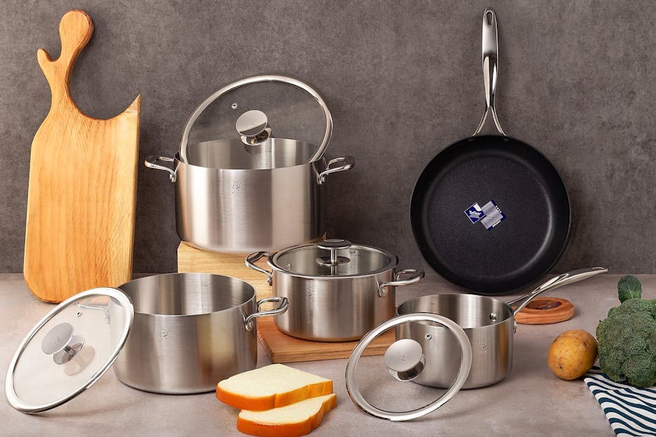 10-Piece Stainless Steel Cookware Set